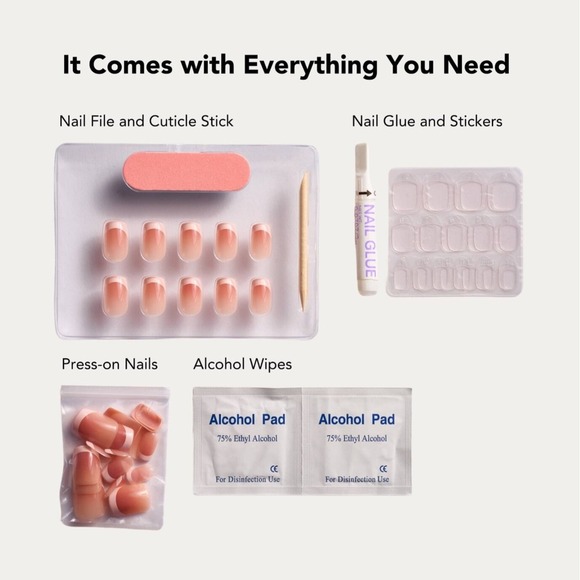 BTArtbox lila lavender Press On Nails Almond Shape natural Gel Look | Soft - Picture 4 of 5